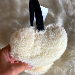 Beautiful fuzzy heart shaped ear muffs